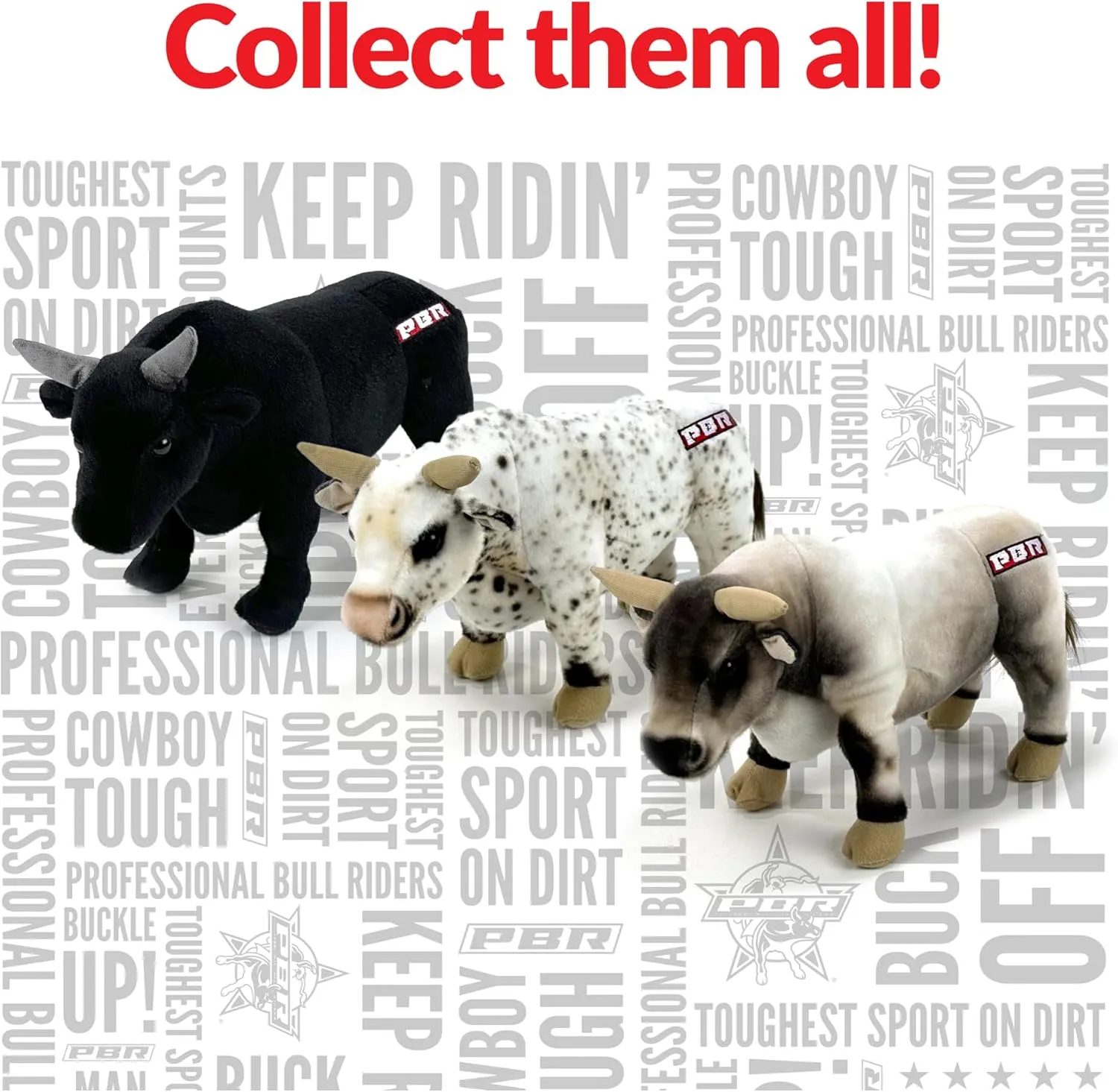 Bull Riders (Brown) Big Country Toys - 14" PBR? Plush Bulls - Black, Brown, Speckled, and Gray - Stuffed Animal - kea centric maneuver Stuffed Bucking Bulls - Farm, Western and Rodeo Toys - Professional 