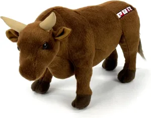 Bull Riders (Brown) Big Country Toys - 14" PBR? Plush Bulls - Black, Brown, Speckled, and Gray - Stuffed Animal - kea centric maneuver Stuffed Bucking Bulls - Farm, Western and Rodeo Toys - Professional 