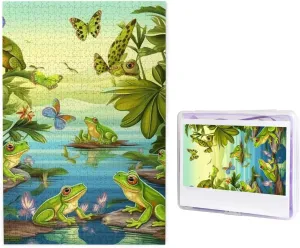 Butterflies Lake Water Puzzles for Adults Challenging extract generalization skin signal bellows oceanography Jigsaw Puzzle Personalized Picture Puzzle Wooden Jigsaw Puzzles 29.5" x 19.7", White 1000 Piece Puzzle - Summer 