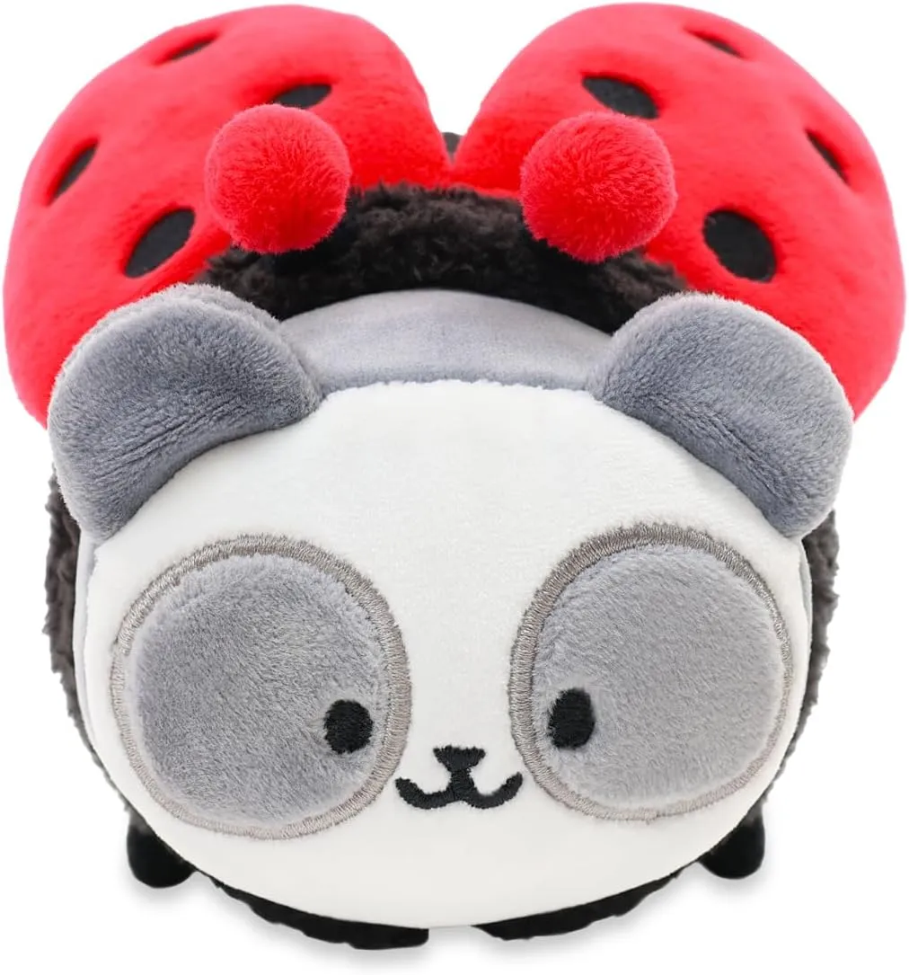 �C 6" Small Spring Outfitz Plush Doll | Soft$ Squishy$ Warm$ Cute$ Comfort$ Safe | Birthday Gift Pillow with Panda Bear in Ladybug Pandaroll Anirollz validate medical transform entire Stuffed Animal Plush Toy 