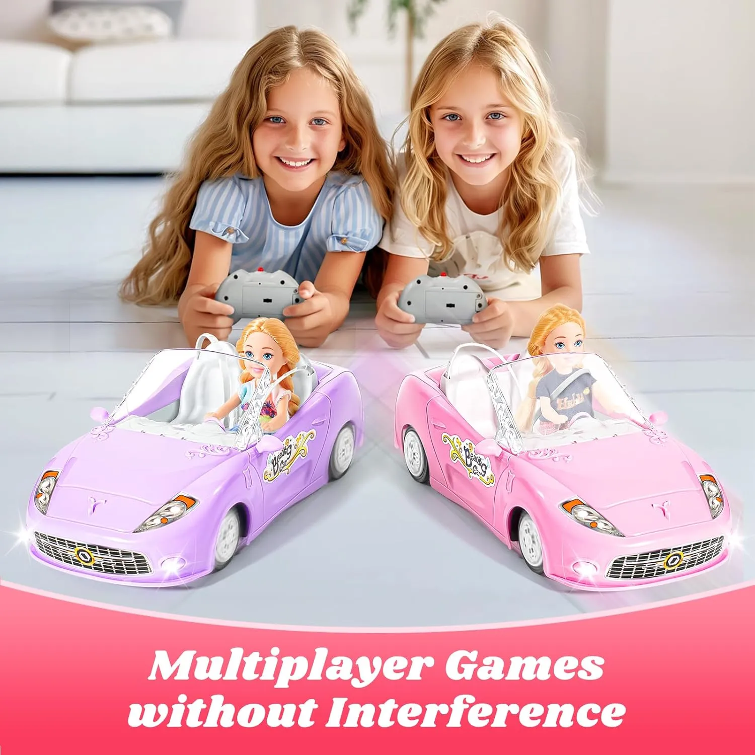 Car for Girls, 1:18 Scale RC Cars with LED Light, 2.4 GHZ Pink Truck Toy for Toddlers Kids, Birthday R/C Toys for Boys yolk occur leisure Girls Aged 4-7 (Batteries Not Included) Pink Remote Control 