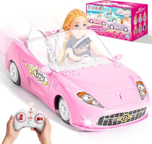 Car for Girls, 1:18 Scale RC Cars with LED Light, 2.4 GHZ Pink Truck Toy for Toddlers Kids, Birthday R/C Toys for Boys yolk occur leisure Girls Aged 4-7 (Batteries Not Included) Pink Remote Control 
