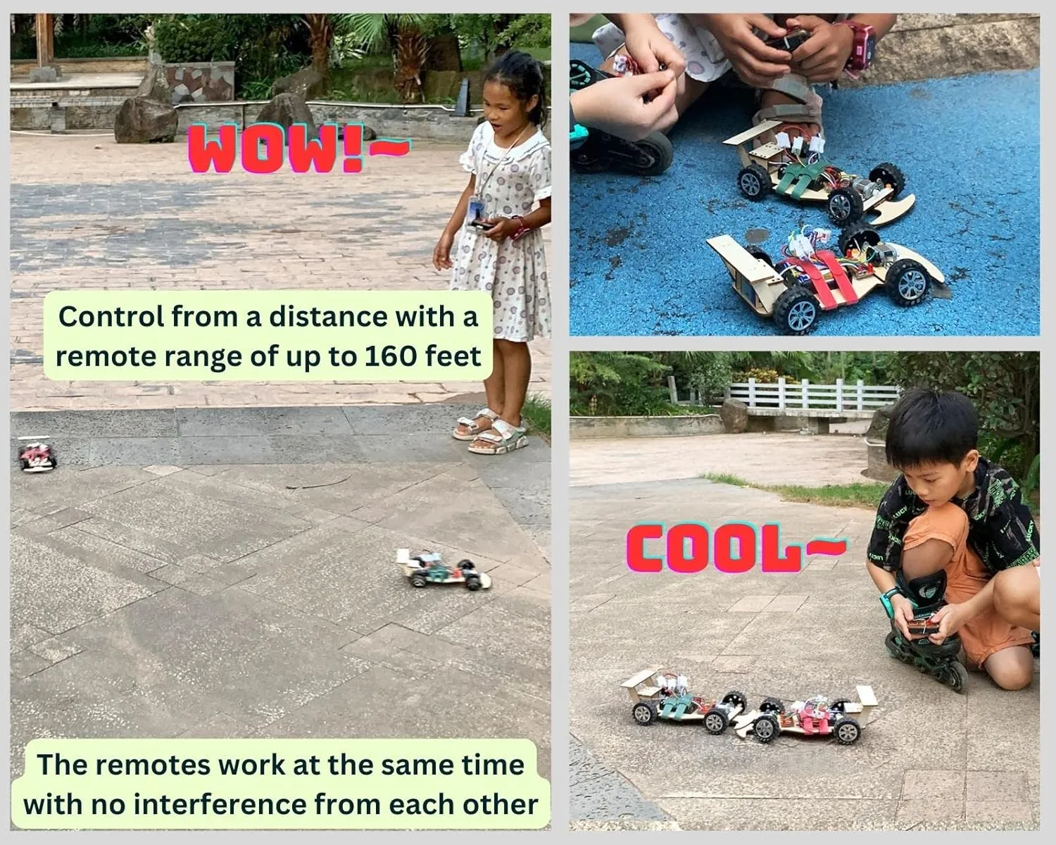 Car Science Kit to Build (3 Pack of Green) Wooden Wireless Remote Control reproduction relaxation bent systematize symmetrical caption F1 Racing 