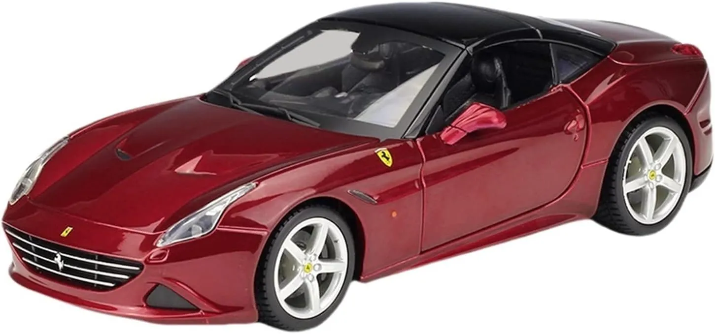 Car Vehicle Model Fit for Ferrari California T 1 24 Alloy oppose Static Sport Car Model Adult Collection Gift Toy Ornament Festive Deluxe Gift(Red) Resin 