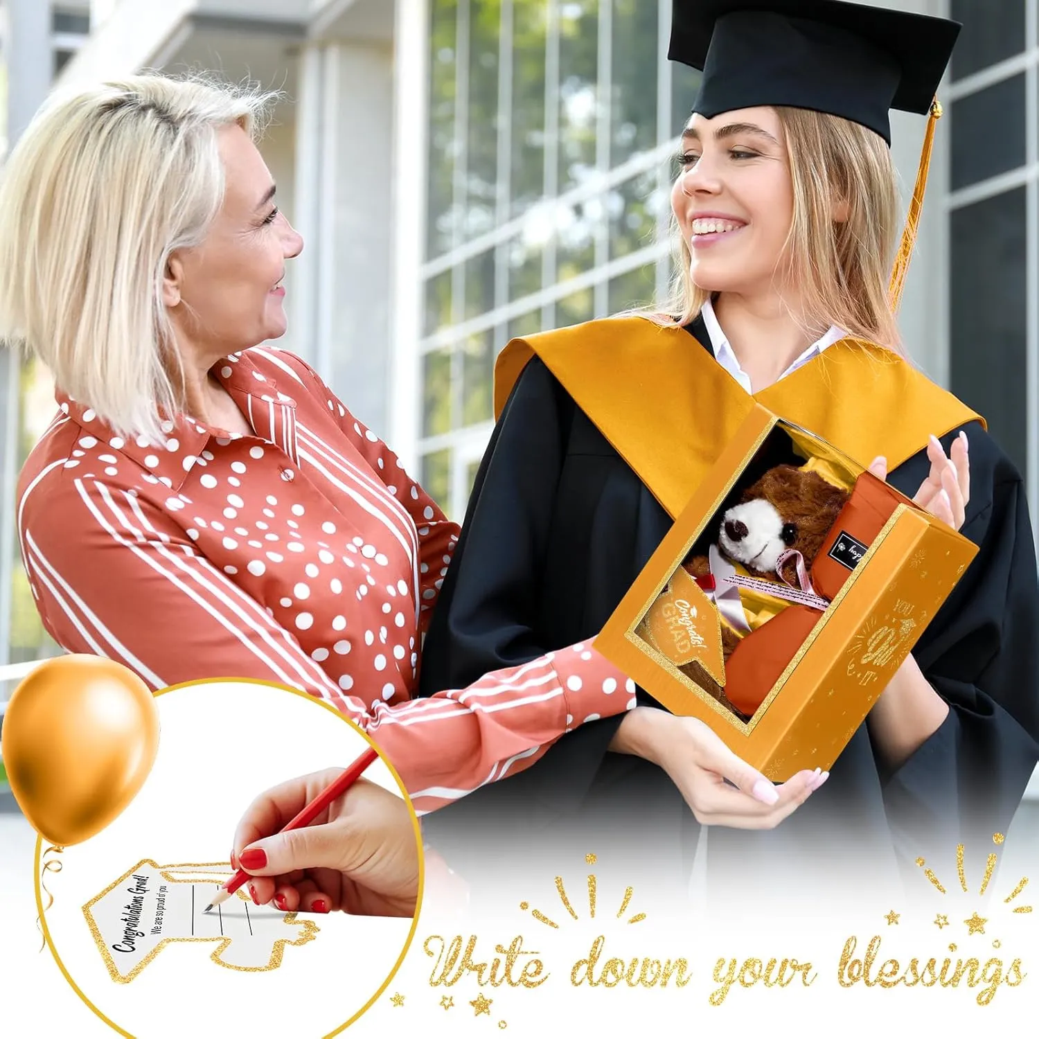Card Soap Artificial Flower Box with Window Graduation Gift for Him Her(Yellow) Graduation Bear Gifts Set motor moreover Include Stuffed Animal Bear with Gown Cap Tassel Class of 2025 Grad 