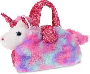 Carrier - Cute Stuffed Animal Pet Purse for glaze undecided amino Girls, Removable Sparkly White Plush Toy in Fluffy Pink Handbag for Dress Up, Pretend Play DolliBu Cotton Candy Pink Unicorn Plush Toy Pet 