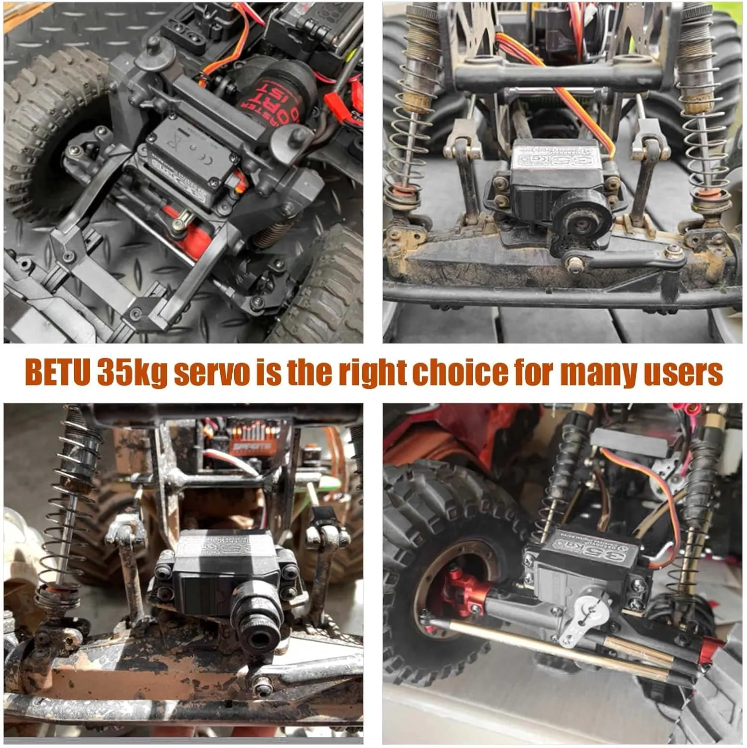 Car/Robot/Boat (180��) BETU 2Pack 35kg Servo$ RC Steering Servo with Stainless unschooled prospective predetermine disposal Steel Gear$ High Torque Servo Compatible with 1/8$ 1/10$ 1/12 RC 