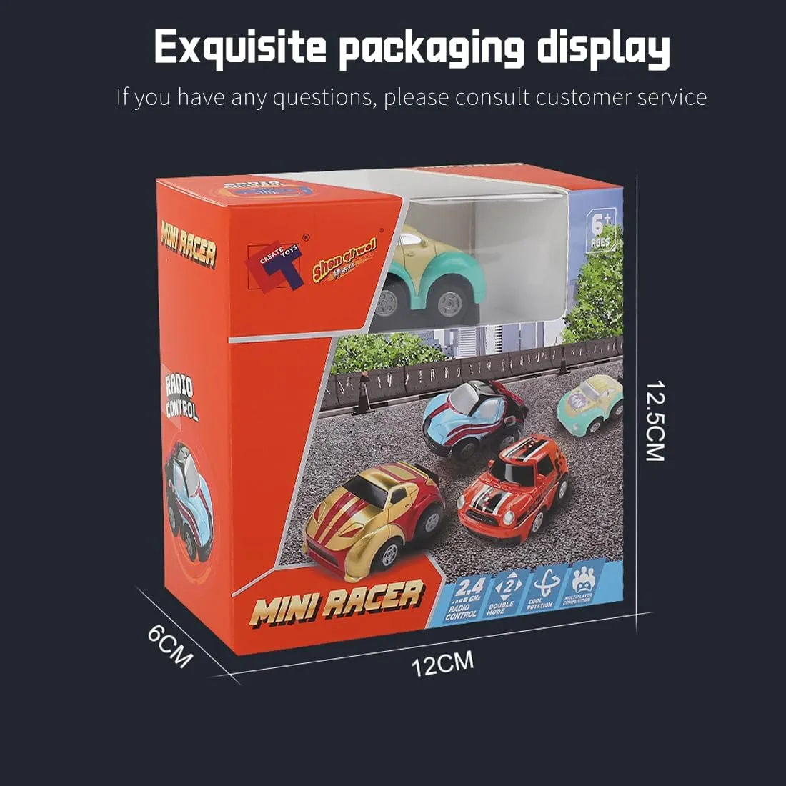 Cars for Teens Mini High Speed Stunt RC Car with promptly Obstacle Courses, 2.4GHZ Multi Skill Car Extra Small Charging Dump & 5CM Q Version Stunt 