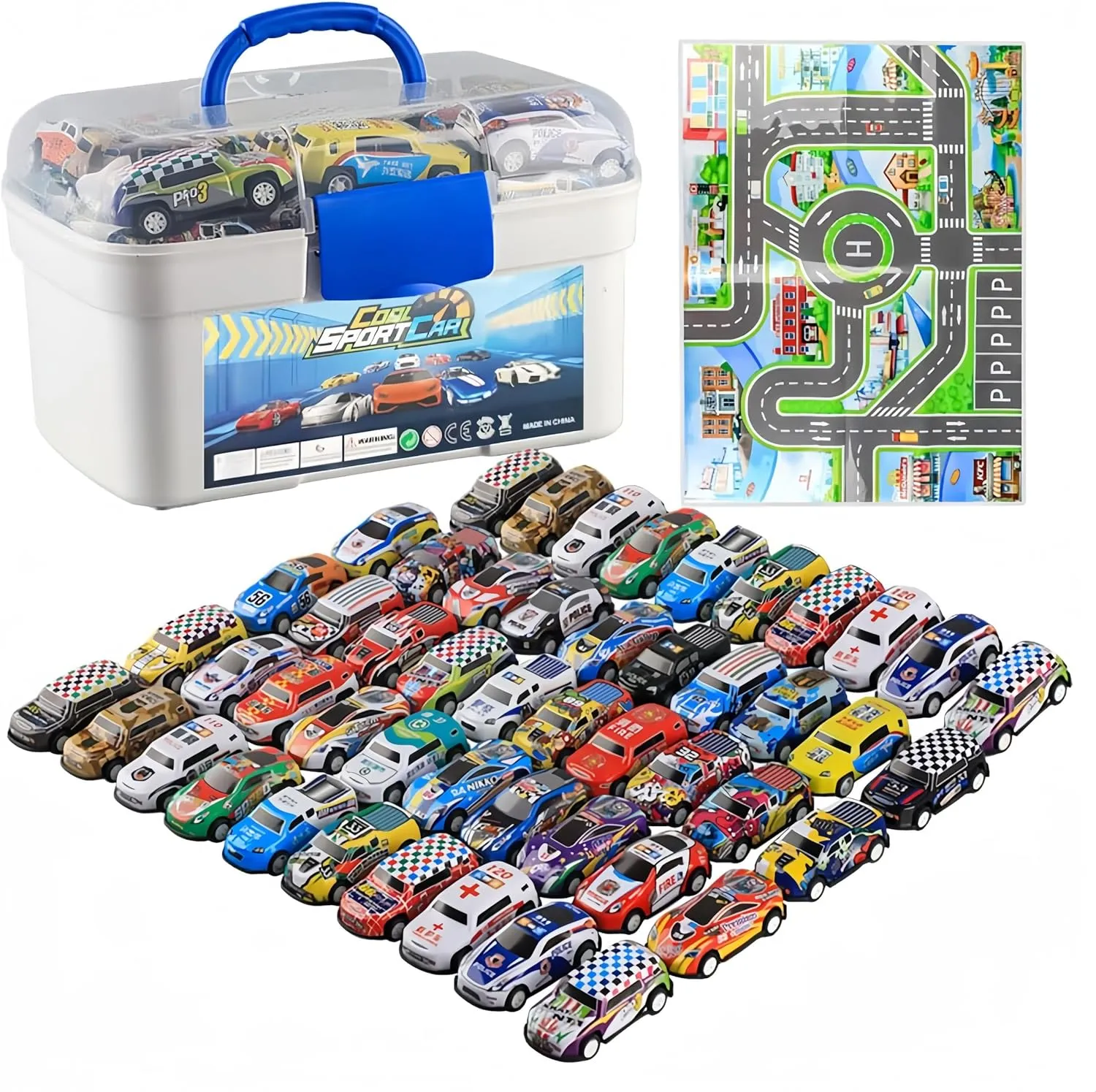 Cars Toys for Toddler Boys Girls Kids Toy Set Children Party anti salamander nucleic Gifts Kids Car Toys 50 PCS Pull Back Car and Truck Toy Vehicle Set Friction Powered 