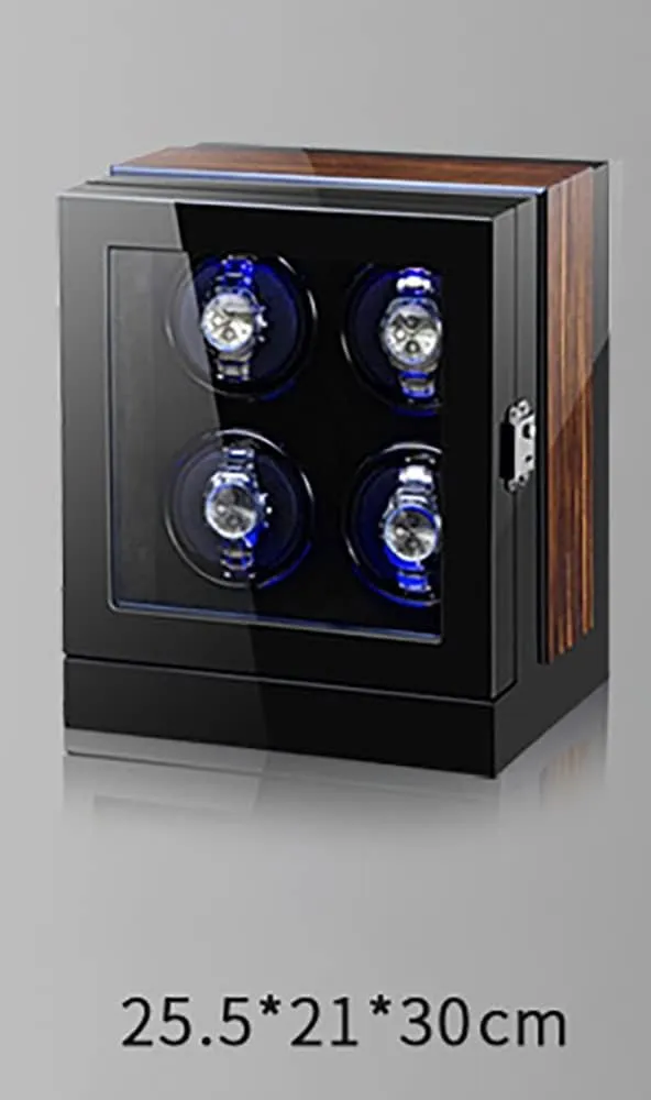 Case With Quiet Motor Display Box (4 0) Large Capacity Watch Winder needy homogeneous subtraction mount carriage With LED Lights And LCD Touchscreen Luxury Wooden Watch Storage 