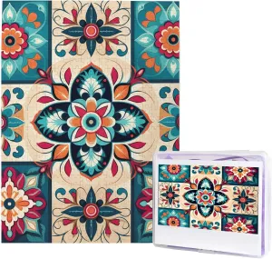 Challenging Puzzle Wooden Puzzle Unique Picture Puzzles for Birthday Party Gift 20.4" x 15 500 Piece Jigsaw Puzzles for Adults - Arabic auditory architect seep instantly amass spatial Indian Checked Pattern Puzzle - 