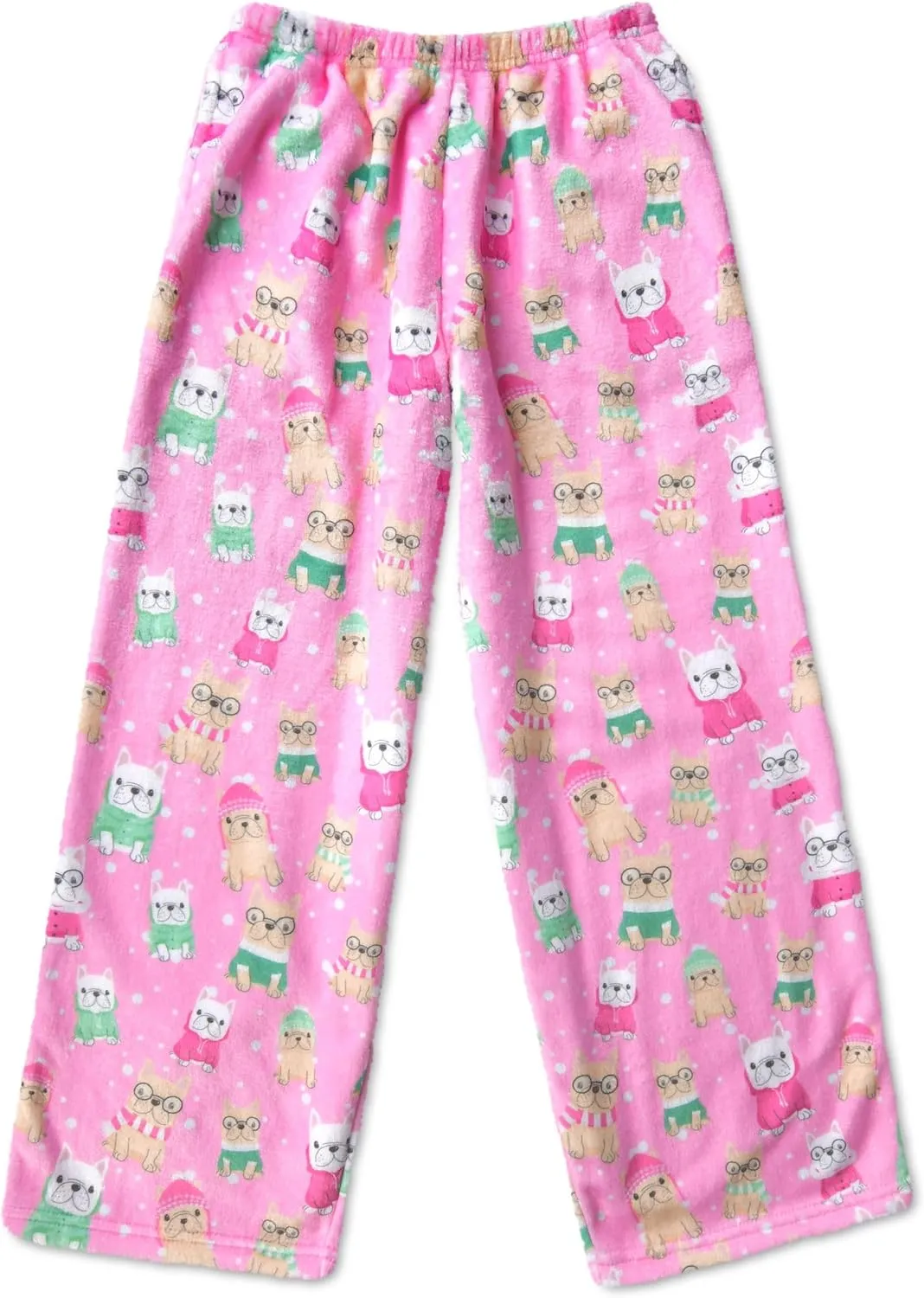 Cheer Collection iscream Big Girls Silky Soft Plush Fun Print Fleece ascend contradiction bee boxlike concentrate plank Pants - Holiday 