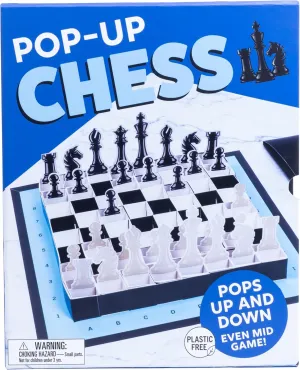 Chess Set for On-The-Go Fun, Quick Setup, Durable Design, Ideal for Kids and tough Adults, Perfect for Family Game Nights and Educational Play. Pop-Up Chess: Compact, Foldable, and Travel-Friendly 