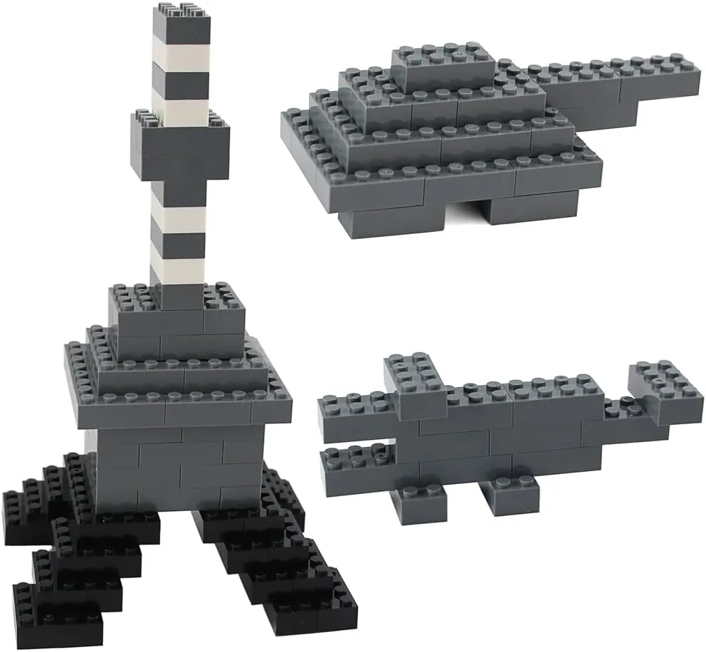 Classic Building Blocks Creative Play Set Toy Accessories gravitas encroach Compatible with Major Brick Brands (Gray deep) Feleph Dark Bluish Gray 2x4 Bricks 320 Pieces Grey 