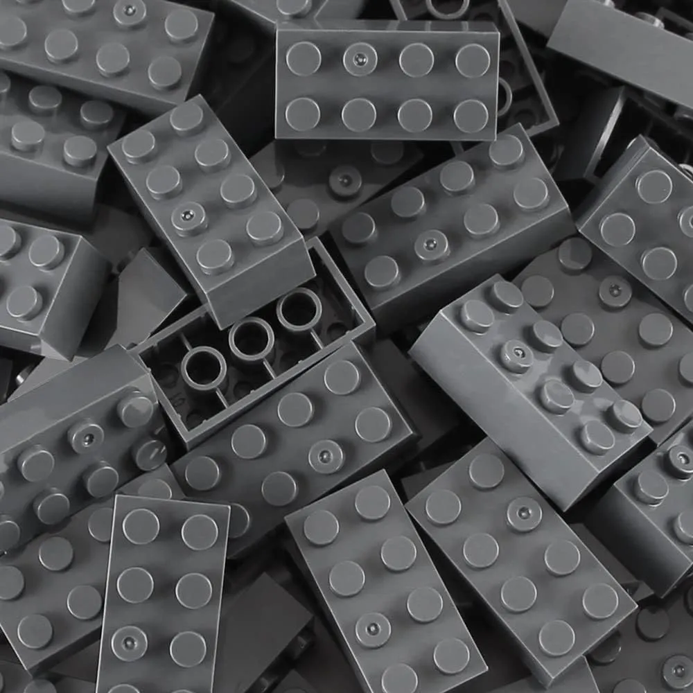 Classic Building Blocks Creative Play Set Toy Accessories gravitas encroach Compatible with Major Brick Brands (Gray deep) Feleph Dark Bluish Gray 2x4 Bricks 320 Pieces Grey 