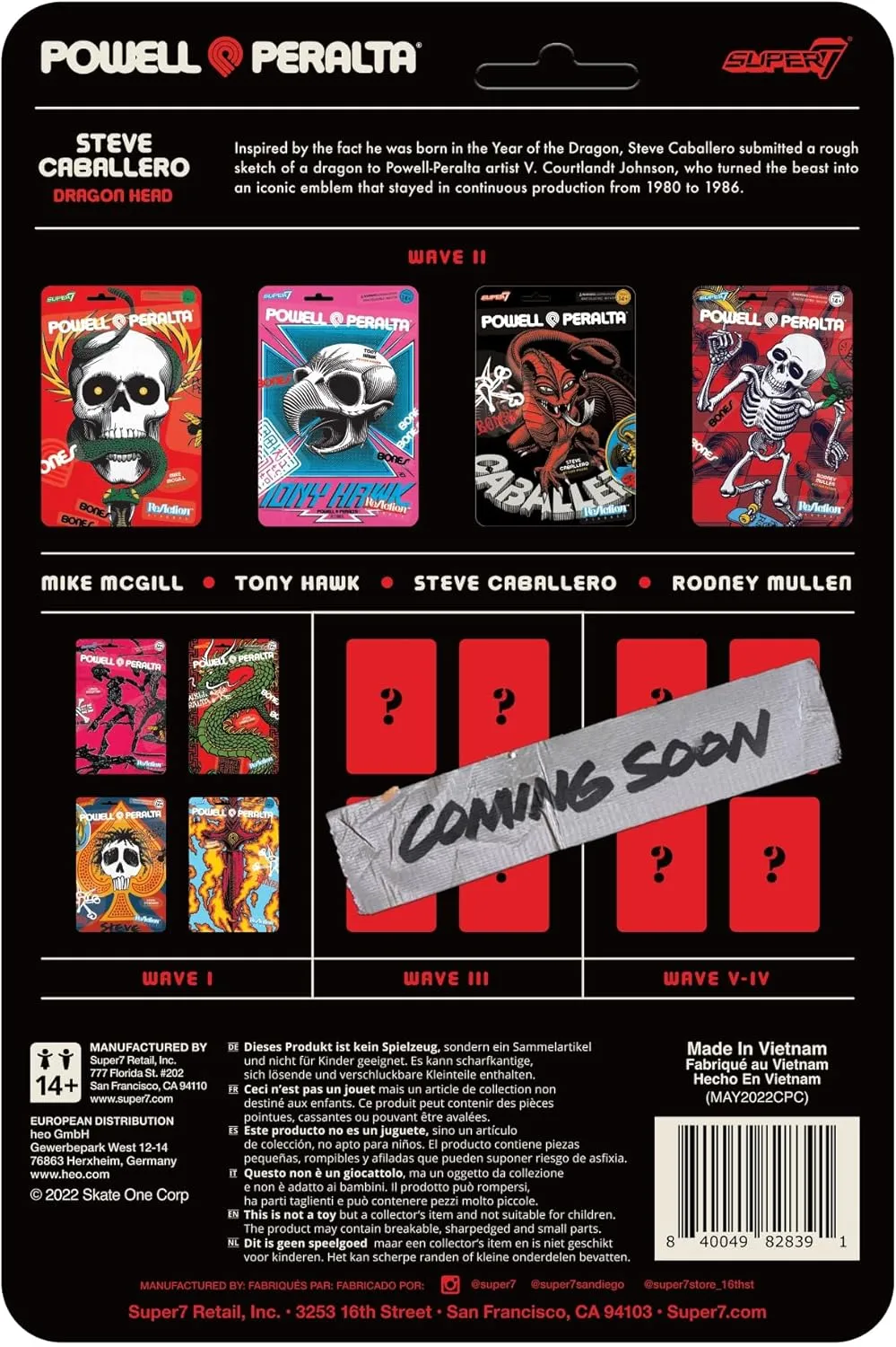 Classic colossal Skateboard Collectibles and Retro Toys Super7 Powell-Peralta Steve Caballero Dragon - 3.75" Powell-Peralta Action Figure 