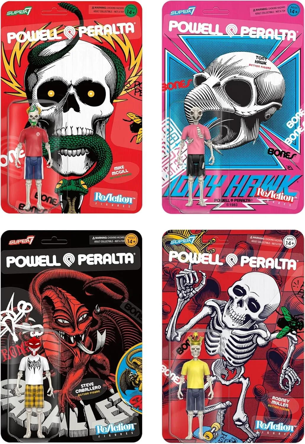 Classic colossal Skateboard Collectibles and Retro Toys Super7 Powell-Peralta Steve Caballero Dragon - 3.75" Powell-Peralta Action Figure 