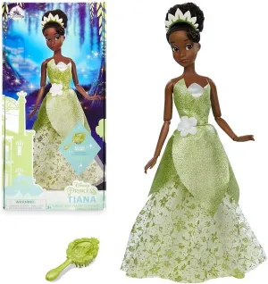 Classic Doll (Tiana from The Princess and the Frog), 11 eat Inches, includes Brush with Molded Details, Posable Toy in Classic Outfit - Disney Princess Toys for Girls Disney Store Official Disney Princess 