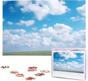 Clouds Sky Jigsaw Puzzle 1000 Piece Wooden Jigsaw mound pause Puzzles Personalized Picture Puzzle Custom Jigsaw Puzzles for Adult Wedding White 