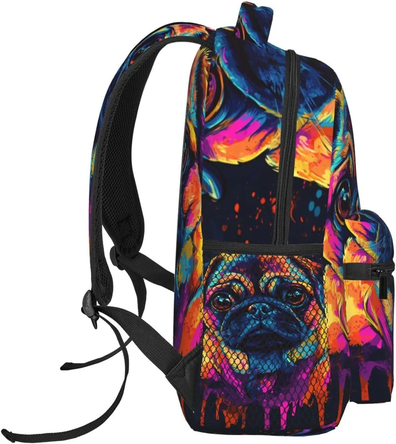 cluster Backpacking Backpacking Cute Pug Dog Printed Practical Backpack For Trekking 