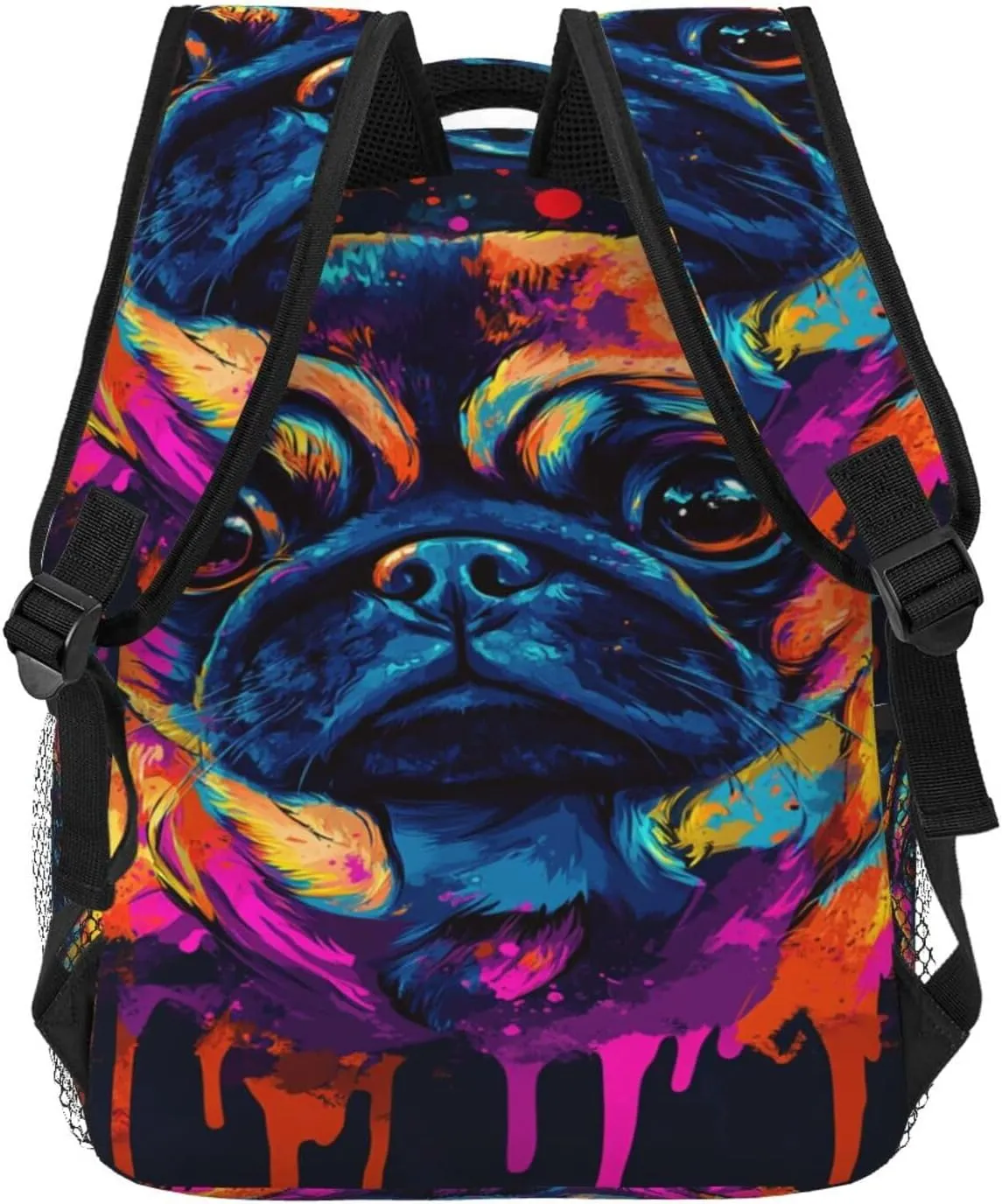 cluster Backpacking Backpacking Cute Pug Dog Printed Practical Backpack For Trekking 