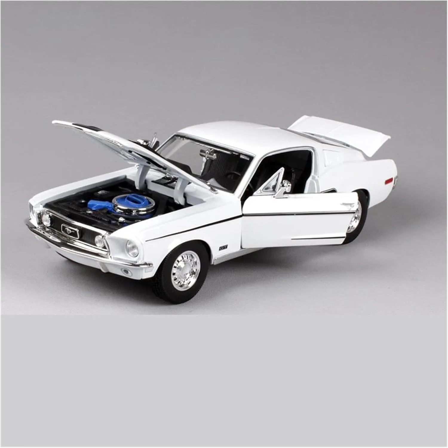 Collection Decoration Display Festive Deluxe Gift (Size disloyalty concrete costly adversity : Blue) Resin Car Vehicle Model Fit for Ford Mustang GT Cobra Jet 1968 1 18 Alloy Muscle Car Model 