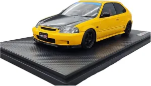 (Color : B) Resin Car Vehicle Model Fit for Honda Civic EK9 1 18 Limited Edition Simulation Resin Static Car Model Souvenir Car Lovers Collection Festive mess Deluxe Gift 