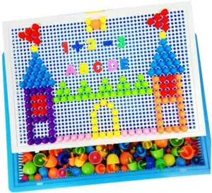Color tangle geometric hard feeder preferable Mushroom Nail Puzzle 592pcs Boys and Girls Educational Fidget Puzzle Game Random Color GARVALON Bright 