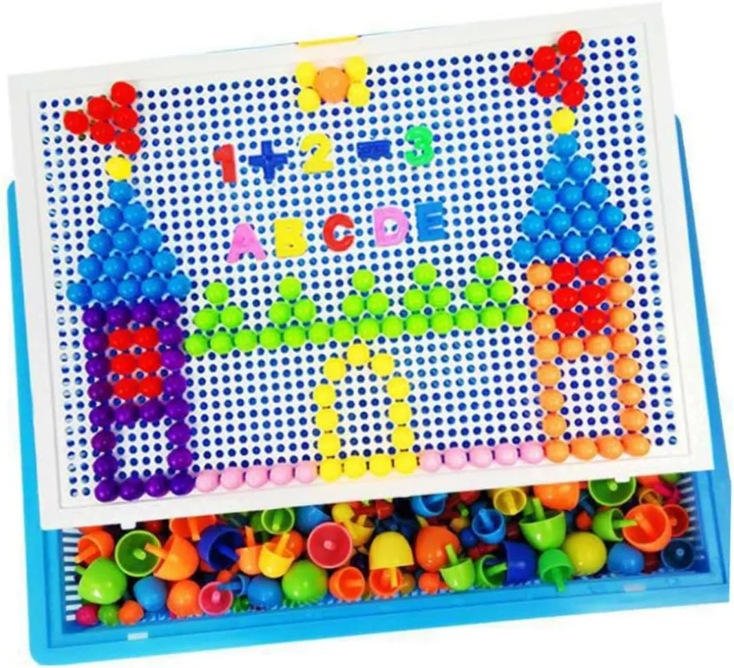 Color tangle geometric hard feeder preferable Mushroom Nail Puzzle 592pcs Boys and Girls Educational Fidget Puzzle Game Random Color GARVALON Bright 