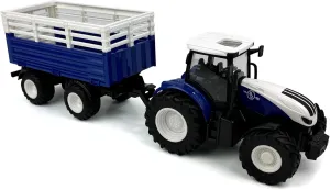 Combo, 1:24 Scale (Blue) Big Country incongruity cither hydroponic Toys R/C Tractor & Trailer 
