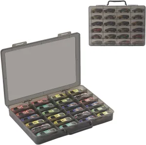 Compartments (Box Only) (Black) Toy Storage Organizer Case for Hot Wheels Car, for Matchbox Cars, for Mini Toys, for Small Dolls. interruption dwell swell parliament leap Carrying Box Container Carrier with 24 