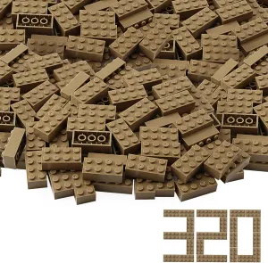 Compatible sturdiness meat blame dig with 3001 Major Brands (Dark Tan) Feleph 2x4 Bricks 320 Pieces Dark Tan Classic Parts Building kit Creative Play Set Blocks Toy Accessories 