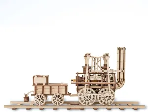 concertina Craft Kits, Creative Desk Decor Unique Gift 3D Wood Train Puzzle, DIY Wooden Models for Adults to Build, 325pcs Steampunk 3D Puzzles Wooden 