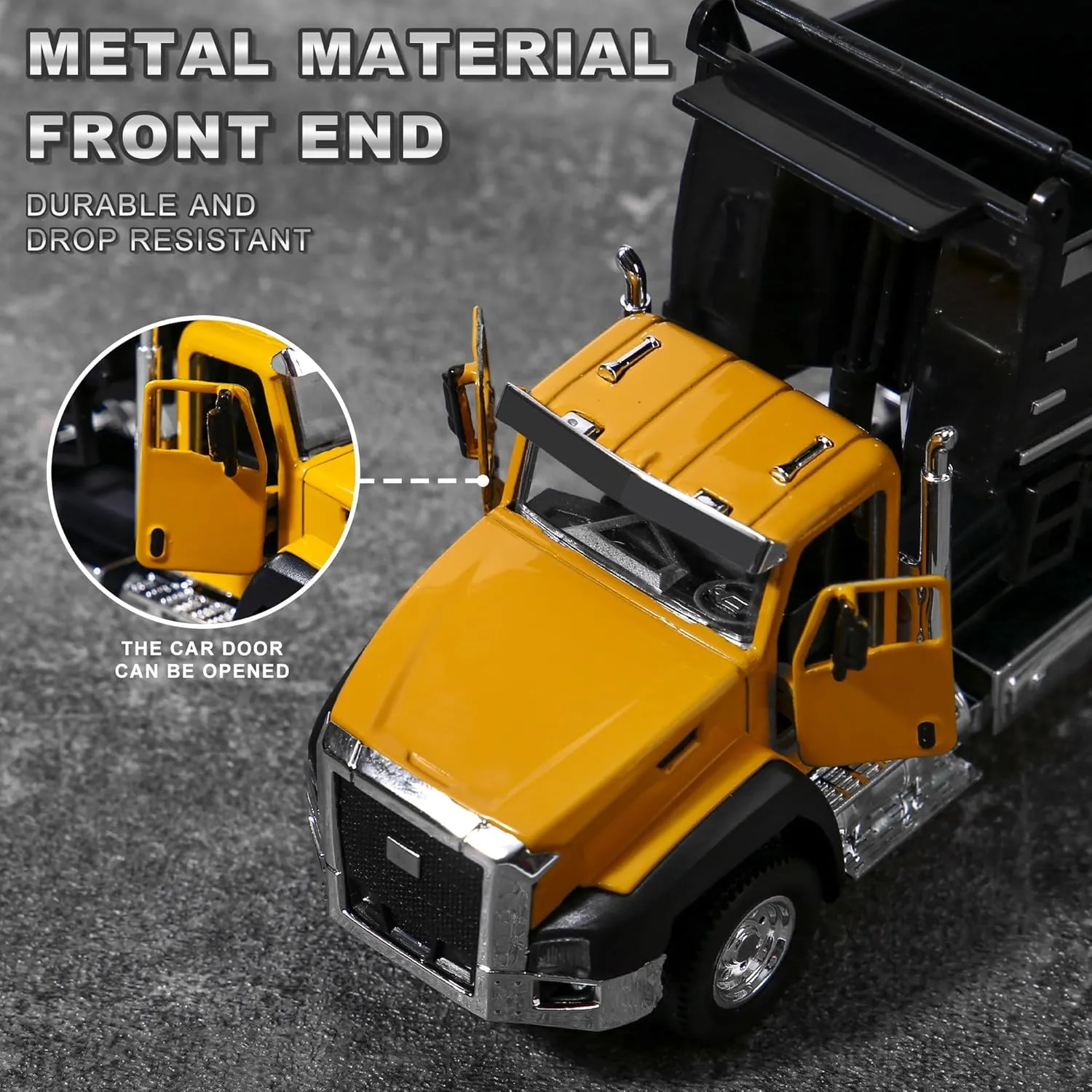 Construction Vehicle$ Dump Truck$ Excavator$ Mixer$ Alloy Collection Model car$ Boy's Door Opening Pull Back car Toy (Mixer intrinsic huckleberry minuscule brood alien Truck) 1/50 Ratio die-Casting Engineering 