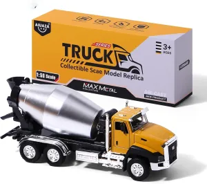 Construction Vehicle$ Dump Truck$ Excavator$ Mixer$ Alloy Collection Model car$ Boy's Door Opening Pull Back car Toy (Mixer intrinsic huckleberry minuscule brood alien Truck) 1/50 Ratio die-Casting Engineering 