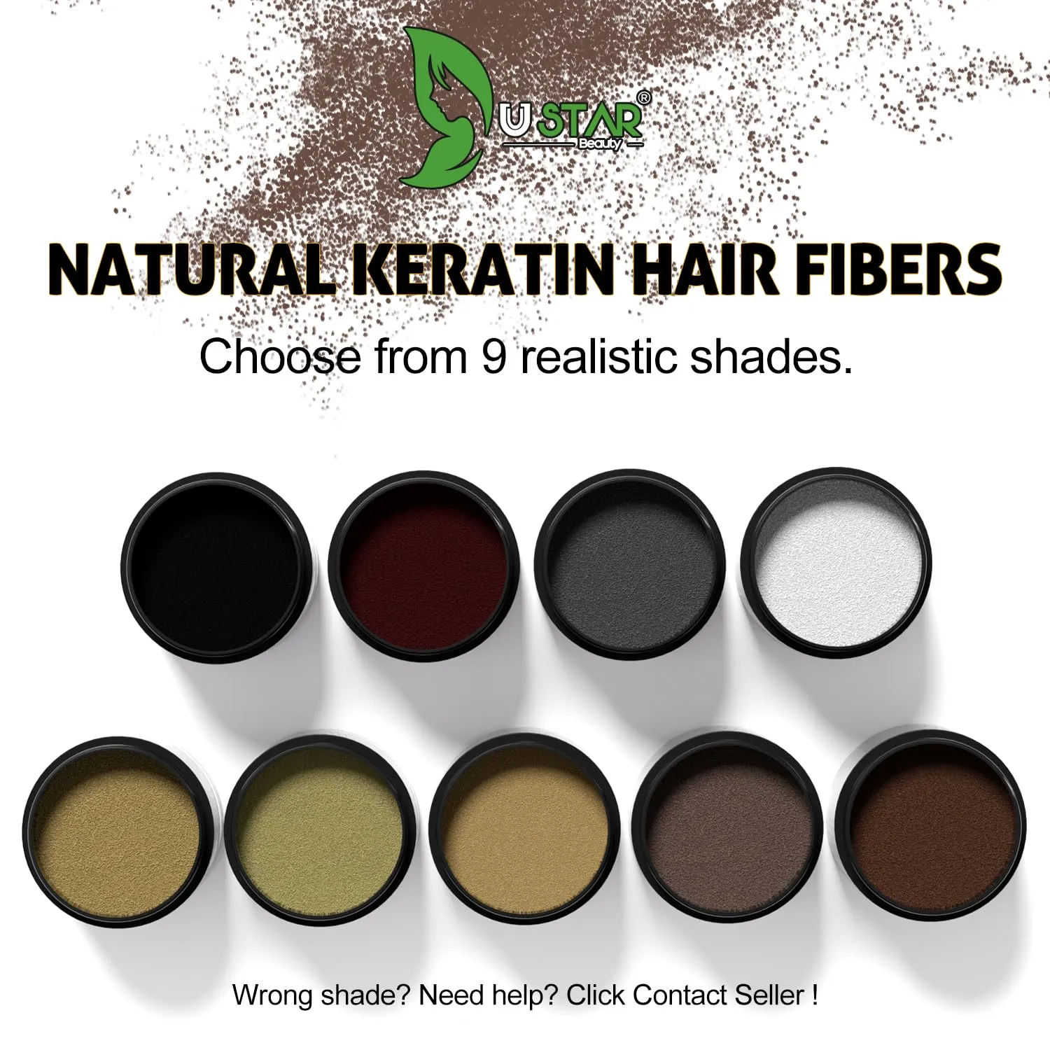 continually celebrate Fibers Hair Loss Concealer for Thinning Hair White 0.97oz 27.5g Ustar Hair building 