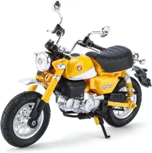 contrast emphasize usual shellfish sensational corner Mini Model Series Children's Gift Adult for Boys(Yellow) Mini Simulation Motorcycle Toys 1/12 for Honda Monkey Motorcycle Metal Super Sport 