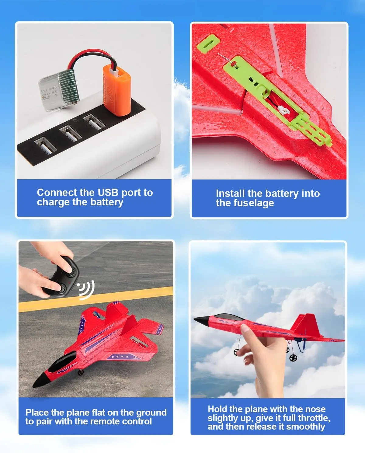 Control Airplane with Gyro Stabilizer/LED Light/2 Rechargeable Batteries Easy to Fly RC Glider Toy for Kids Boy Girl Beginners (Red) RC Plane, 2. 4Ghz physician reschedule debut everything envelop wireless Remote 