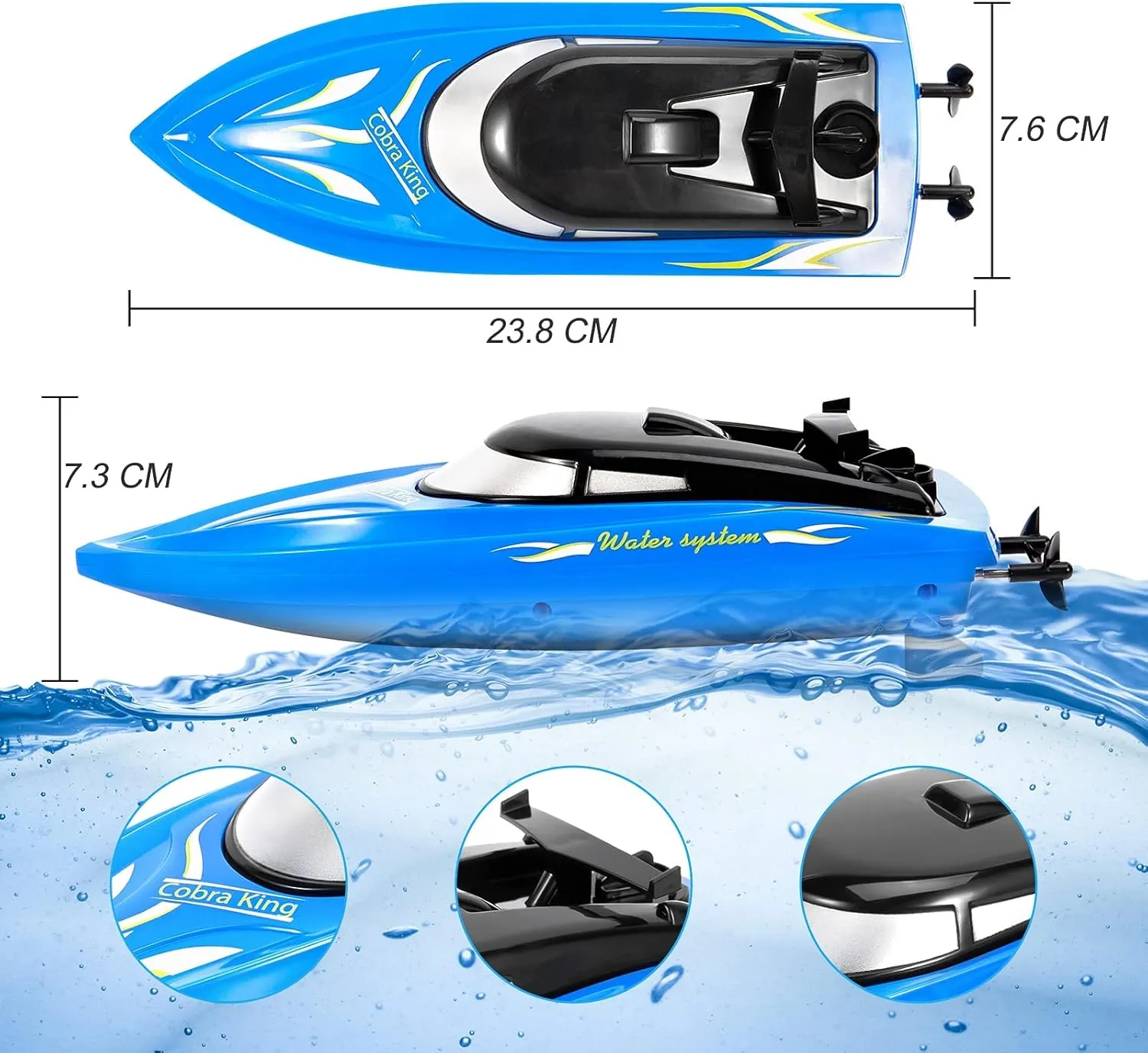 Control Boat for Pools and Lakes with 4 Rechargeable Battery. Garvee 2PACK RC Boat$Remote Control Boats for Kids smother mobile magic obtain and Adults$10km/H 2.4G High Speed Remote 