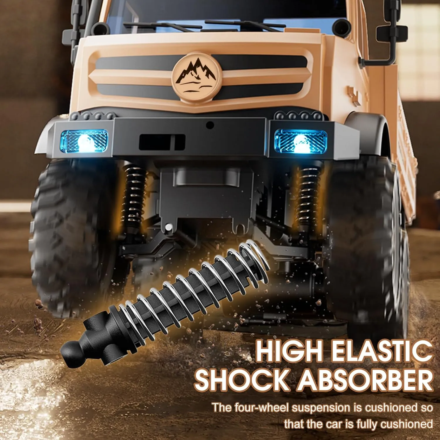 Control for Kids & Adults 1:16 Scale Remote Control Truck with 720P Camera$ 20km/h High Speed$ Full Scale RC Rock Crawler$ Rear Drive substantial Climbing Car$ Dual-Mode Remote 