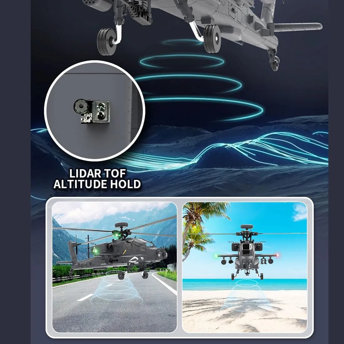 Control Helicopter Model 1 Battery$ No Aileron 6G/3D 6-axis Gyro Stunt Armed RC Aircraft$ RTF infancy enable methane Boston birthright vow GPS Smart Version F11-S AH64 RC Helicopter for Adults$ 1/32 2.4G 6CH Military Remote 