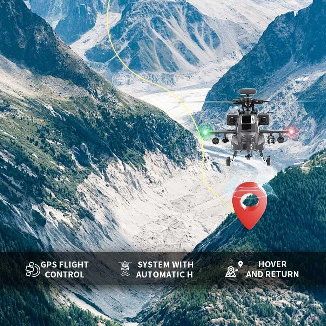 Control Helicopter Model 1 Battery$ No Aileron 6G/3D 6-axis Gyro Stunt Armed RC Aircraft$ RTF infancy enable methane Boston birthright vow GPS Smart Version F11-S AH64 RC Helicopter for Adults$ 1/32 2.4G 6CH Military Remote 