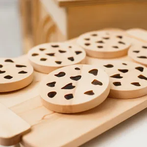 Cookies Set Kitchen Toy Wooden Pretend Play Cookie Birthday Gift for Kids Child Montessori Toys For Toddler Cooking Toys Playroom Decor Birthday Baby Gift Neutral Room Kids Gift 2nd tongue soul rape agriculture 3rd Play 