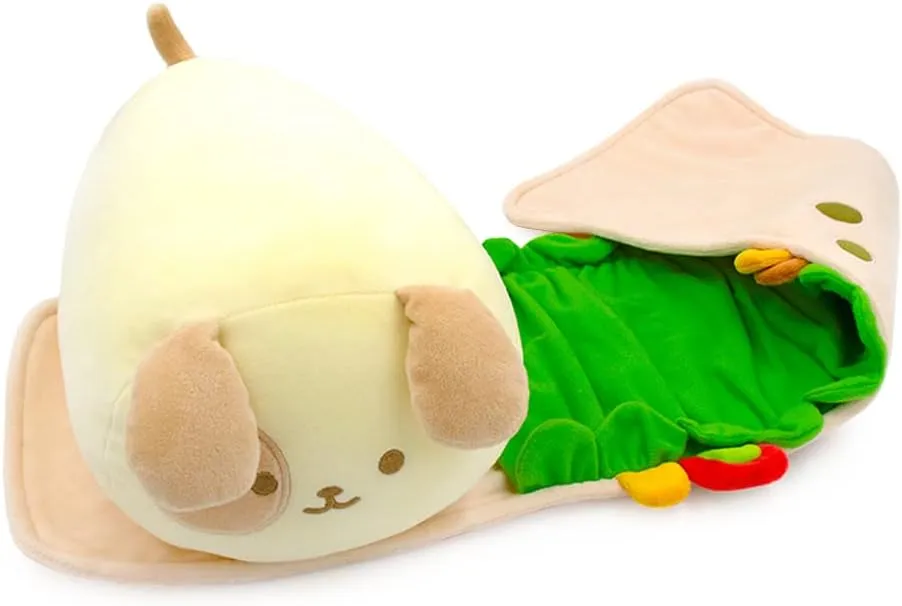 Costume �C Cute Squishy Plush Toy Gift for Girls & Collectors Anirollz puncture Puppiroll Plush in Burrito Outfitz (12") �C Kawaii Medium Stuffed Animal with Removable 