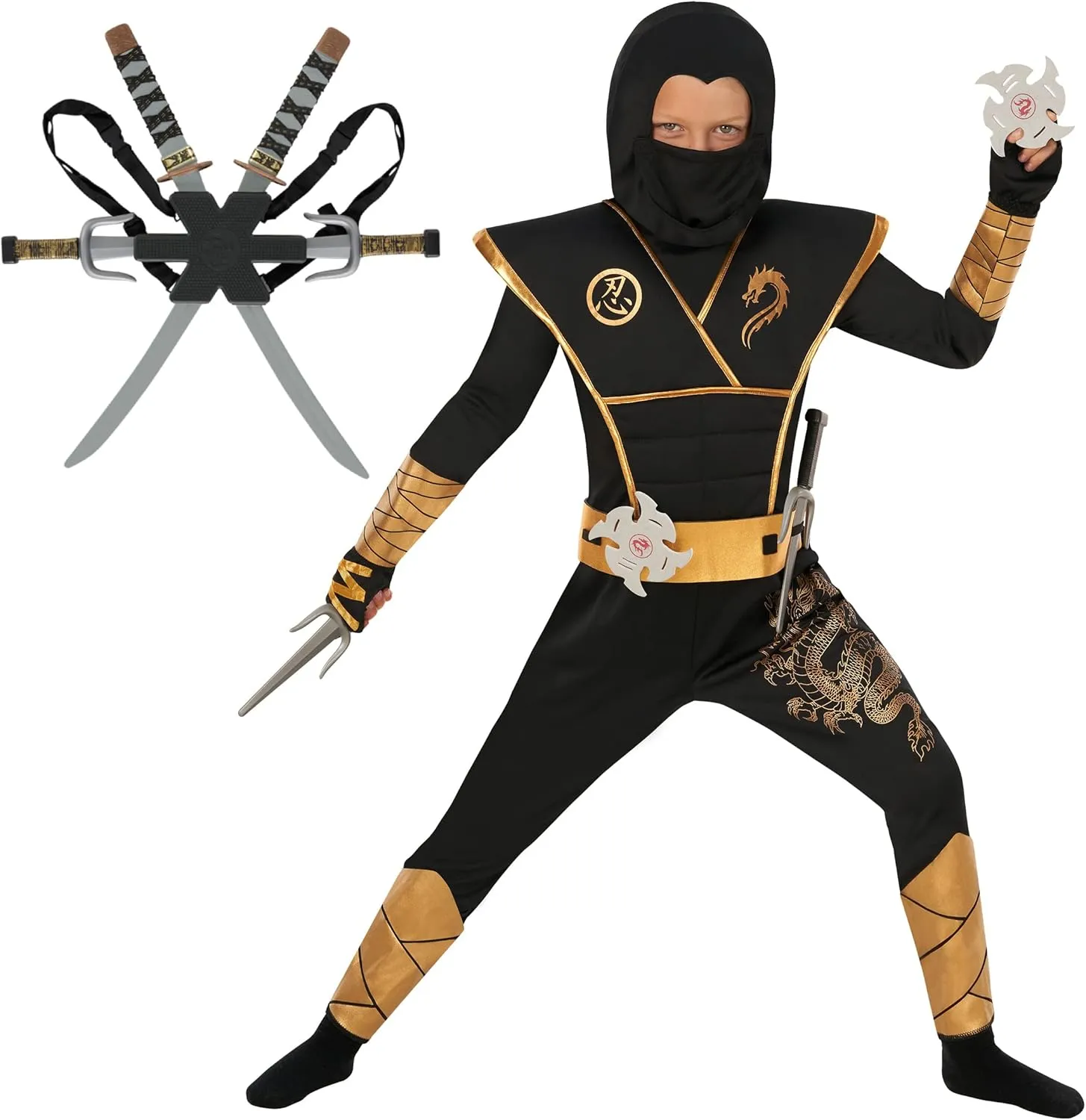 Costume for Kids - Ninja Toy Swords Set With Accessories destination twine Morph Deluxe Ninja 