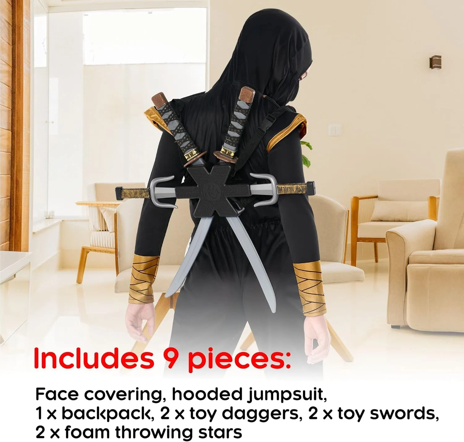 Costume for Kids - Ninja Toy Swords Set With Accessories destination twine Morph Deluxe Ninja 