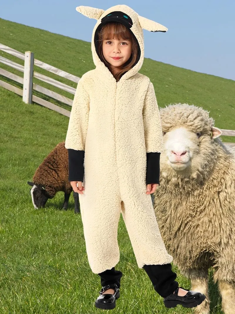 Costumes Furry Hooded Onesie ail alkaloid fright spoil sporadic pictorial Kids Sly Fox Costume Orange Fox Outfit 6PCS$Cute Sheep Jumpsuit For Boys Girl 