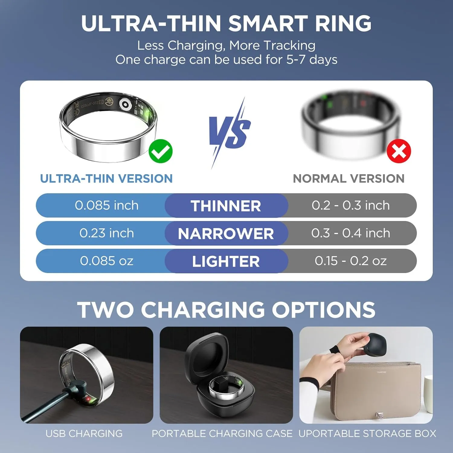 Counter$Calorie Pedometer$No Subscription$for iOS settle Android (Gold#7) Fitness Tracker$ Ultra-thin Smart Ring for Women Men$Health Activity Trackers$Fitness Ring with Sleep Tracker$Heart Rate Monitor$Step 