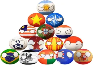 Countryballs Plushies cement relief Plush Charm Country Balls for Children and Adults ??4in?? 15pcs Country Ball Plushies 