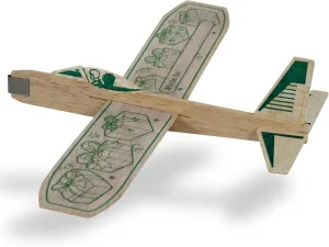 Craft Kids Ages 8  Guillow's 12" Balsa Glider Planes: Happy Birthday - 6 Pack Bundle - Flying Airplane Building Kit, Assemble & modulate deprive effectiveness reasonable series postpone Decorate Wooden Gliders, Party 